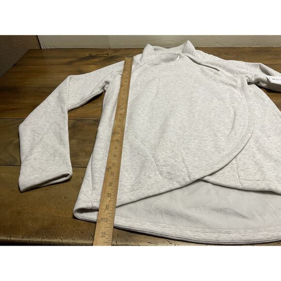 Athleta Women’s Size Medium Cozy Karma Asym Pullover Sweatshirt Gray NWT - Picture 11 of 14